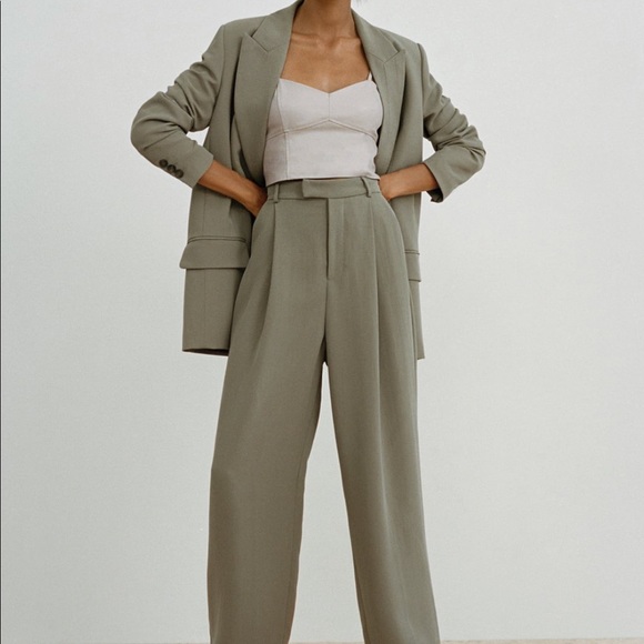 Tan Zara Faux leather crop top Tank top XS - Picture 4 of 13